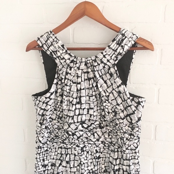 Anthropologie X Adrianna Papell Mini Dress Animal print Babydoll Mobwife 14 - Picture 2 of 12